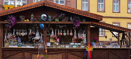 Süßwaren Holzstand